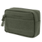 The Condor Compact Utility Pouch is an olive green rectangular zippered pouch with a front pocket and Velcro panel, crafted from durable fabric—perfect for military use or carrying essentials at the range.